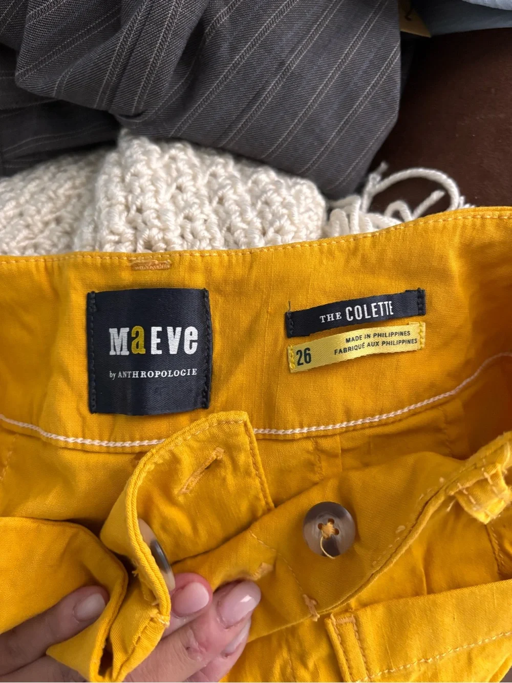 Maeve Colette Pants in Mustard Yellow - Picture 4 of 6